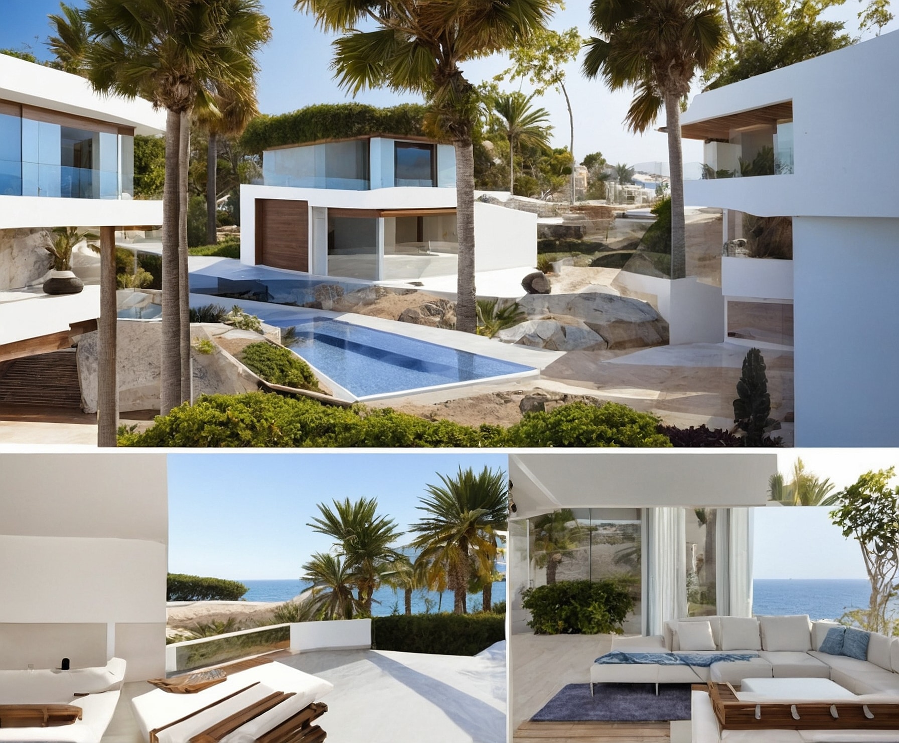 Vista espectacular de villa en la Costa Azul